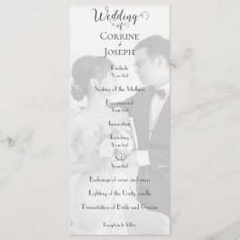 Programa de boda simple con foto
