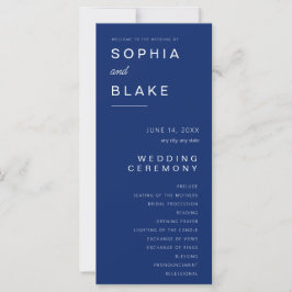 Programa de Boda Simple Minimalista de Zafiro Oscu