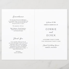 Programa de Boda Simple Moderno
