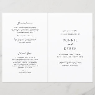 Programa de Boda Simple Moderno