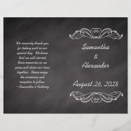 Programa de Boda Slate Chalkboard