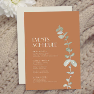 Programa de Boda Terracotta Eucalipto Deco