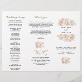 Programa de Boda Tri+Fold Wedding de Grass Floral