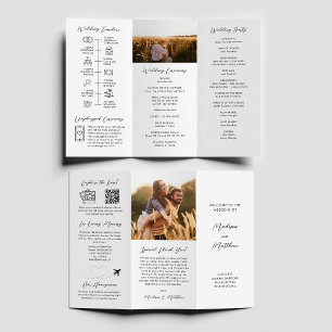 Programa de Boda Trifold Infográfico Cronología