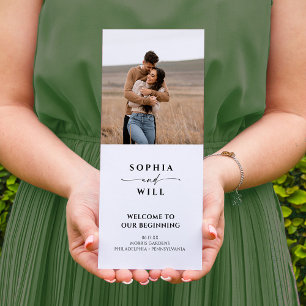 Programa de Boda Trifold Modern Whimsy
