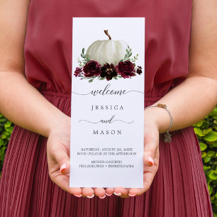 Programa de Boda Triple Fold Boda de la Calabaza d
