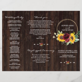 Programa de Boda Triple+Fold Wedding de Burgundy S