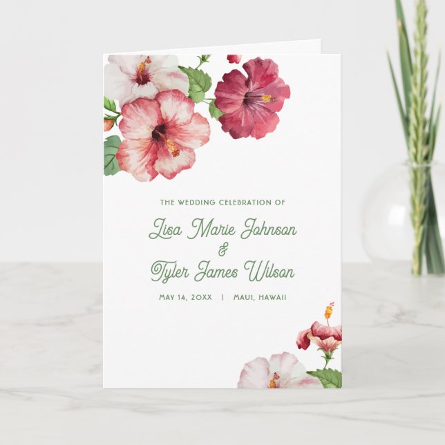 Programa de Boda Tropical (Anverso)