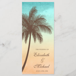 Programa de Boda Tropical Beach Palm Tree