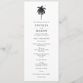 Programa de Boda Tropical de Árboles de Palma