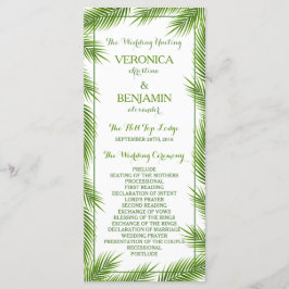Programa de Boda Tropical de Palm Leaves