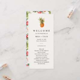 Programa de Boda Tropical de Piña y Verdor