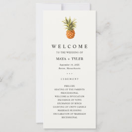 Programa de Boda Tropical de Piña y Verdor