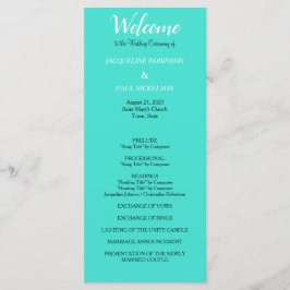 Programa de Boda Turquesa