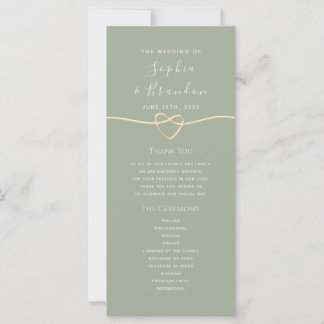 Programa de Boda Verde Salvia