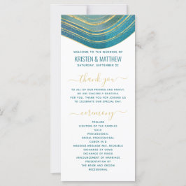 Programa de Boda Verde Verde azulada de color de a