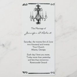 Programa de Boda Vintage Chandelier