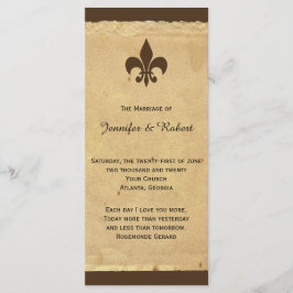 Programa de Boda Vintage Fleur de Lis