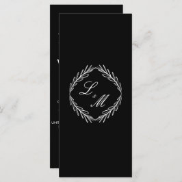 Programa de Boda W de Rama de Guión de Monograma N