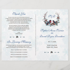 Programa de Boda Wreath de Winter Berries Bullfinc