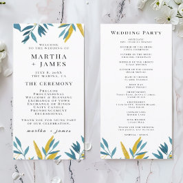 Programa de Boda y Fiesta de la Ceremonia Botánica