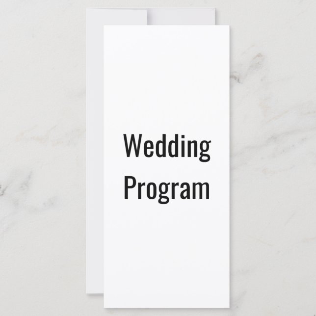 Programa de bodas (Anverso)