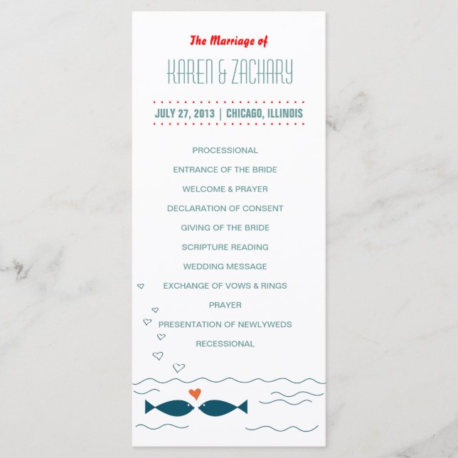 Programa de bodas (Anverso)