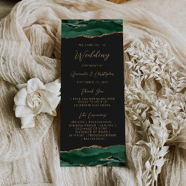 Programa de Bodas Agate Esmeralda Verde Oscuro