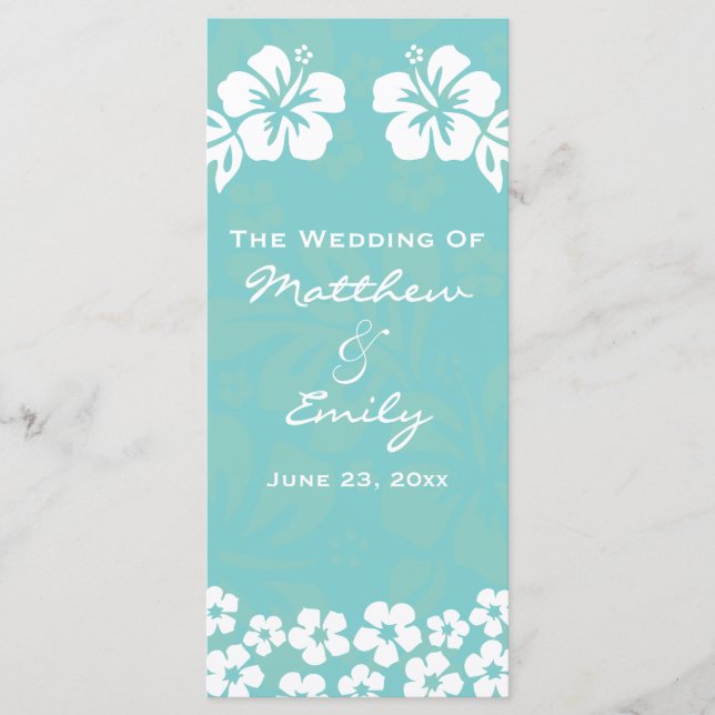 Programa de Bodas Aqua Beach Flowers (Anverso)