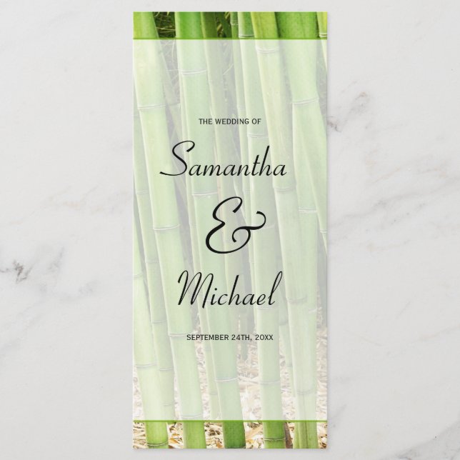 Programa de Bodas Asiáticas de Bambú Verde (Anverso)