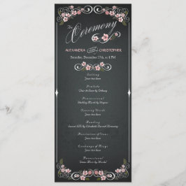 Programa de Bodas Audaces Floral Chalkboard