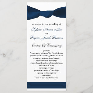 programa de bodas azul marino