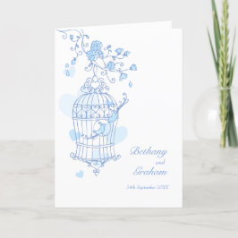 Programa de bodas azul para jaulas de aves