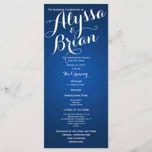 Programa de bodas azules de zafiro de texto de dis