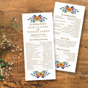 Programa de Bodas Blancas con Floral Wreath