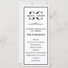 Programa de Bodas Blancas y Negra para los Años Mo