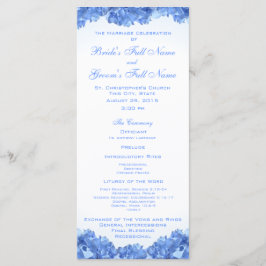 Programa de bodas Blue Hydrangea