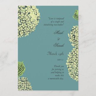 Programa de bodas Blue Hydrangea
