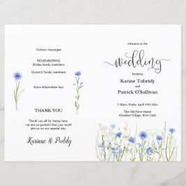 Programa de Bodas Blue Wildflower Meadow