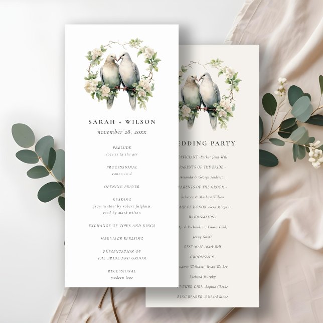 Programa de Bodas Botánicas de Amor Aves (Subido por el creador)