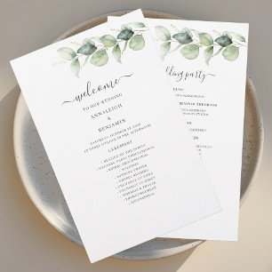 Programa de bodas botánicas Eucalyptus Greenery