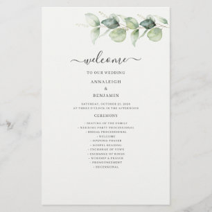 Programa de bodas botánicas Eucalyptus Greenery