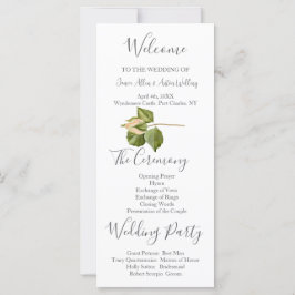 Programa de bodas botánicas rosadas de Rubor