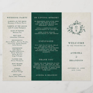 Programa de Bodas Botánicas Vintage de Emerald Gre