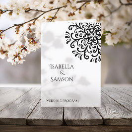 Programa de Bodas Brillantes en Blanco y Negro