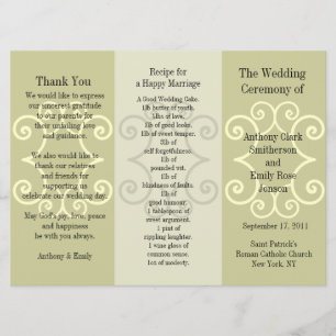 Programa de bodas Brochure Beige Curl