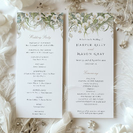 Programa de Bodas Calla Lilies Colores Pastel
