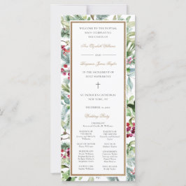 Programa de Bodas Católicas Ava Navidades Greenery