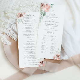 Programa de Bodas Católicas de Flores Rosadas de K