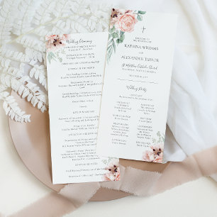 Programa de Bodas Católicas de Flores Rosadas de K